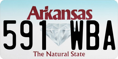 AR license plate 591WBA