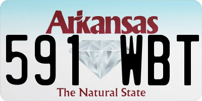 AR license plate 591WBT