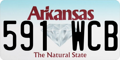 AR license plate 591WCB