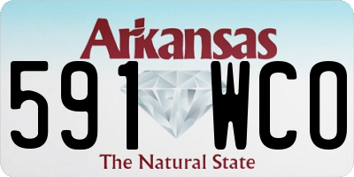 AR license plate 591WCO