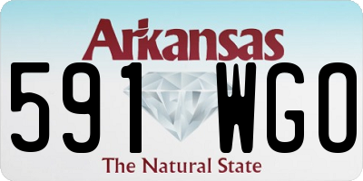 AR license plate 591WGO