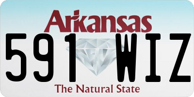 AR license plate 591WIZ