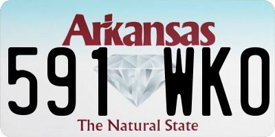 AR license plate 591WKO