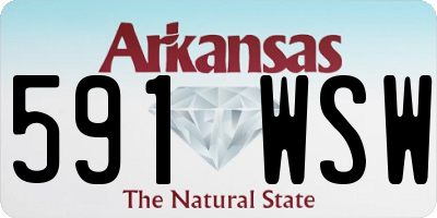 AR license plate 591WSW
