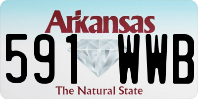 AR license plate 591WWB