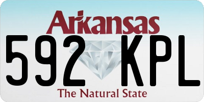 AR license plate 592KPL