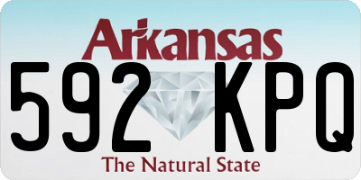 AR license plate 592KPQ