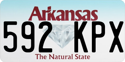 AR license plate 592KPX