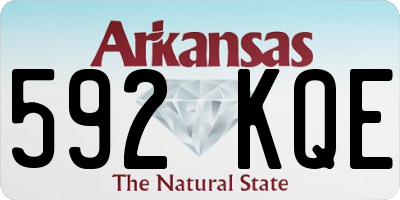 AR license plate 592KQE
