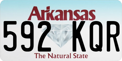 AR license plate 592KQR