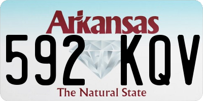 AR license plate 592KQV