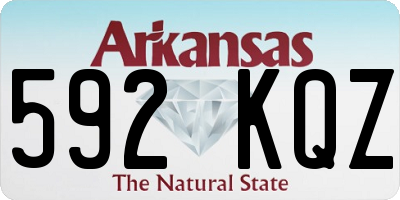AR license plate 592KQZ