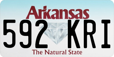 AR license plate 592KRI