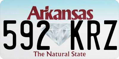 AR license plate 592KRZ