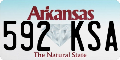 AR license plate 592KSA