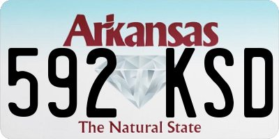 AR license plate 592KSD