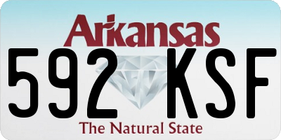 AR license plate 592KSF