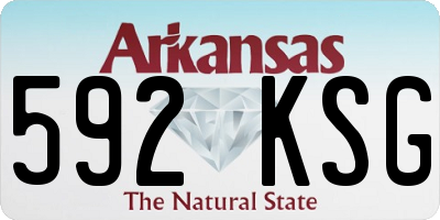 AR license plate 592KSG