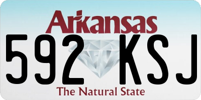 AR license plate 592KSJ