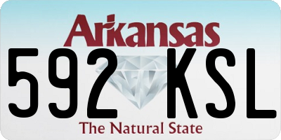 AR license plate 592KSL