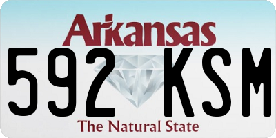 AR license plate 592KSM