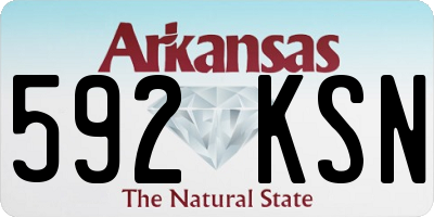 AR license plate 592KSN
