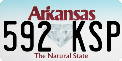 AR license plate 592KSP
