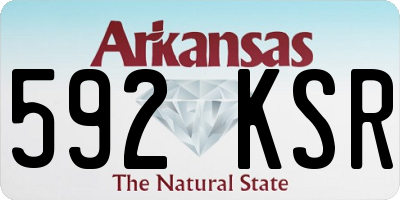 AR license plate 592KSR