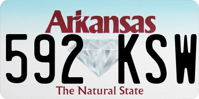 AR license plate 592KSW