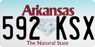 AR license plate 592KSX