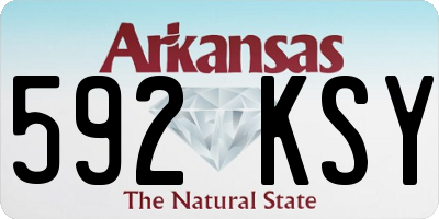 AR license plate 592KSY