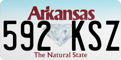 AR license plate 592KSZ