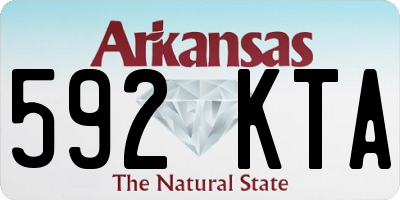 AR license plate 592KTA