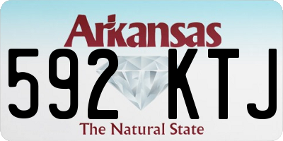 AR license plate 592KTJ