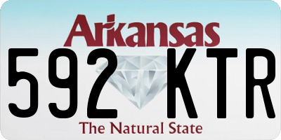 AR license plate 592KTR