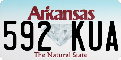 AR license plate 592KUA