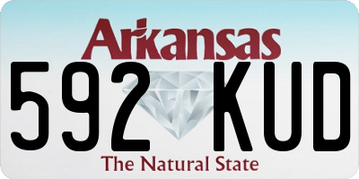 AR license plate 592KUD