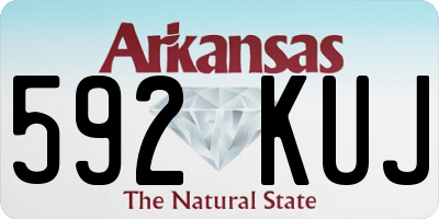 AR license plate 592KUJ