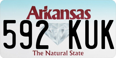 AR license plate 592KUK