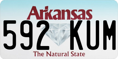 AR license plate 592KUM