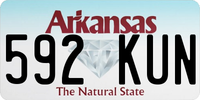 AR license plate 592KUN