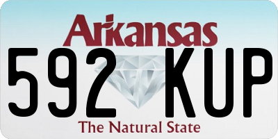 AR license plate 592KUP