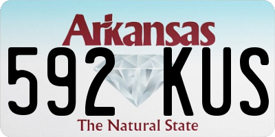 AR license plate 592KUS