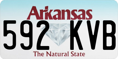 AR license plate 592KVB