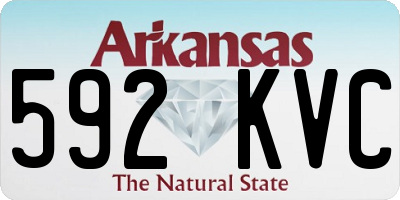 AR license plate 592KVC