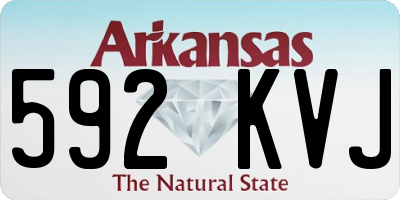 AR license plate 592KVJ