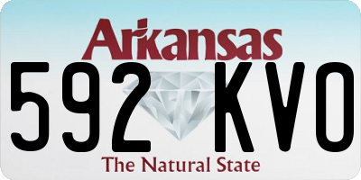 AR license plate 592KVO