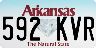 AR license plate 592KVR