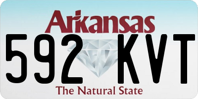AR license plate 592KVT