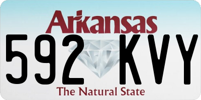 AR license plate 592KVY